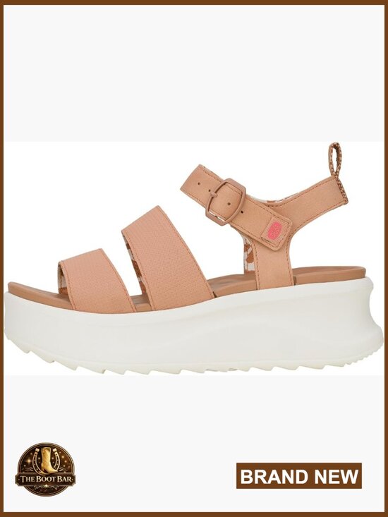 Shoes - Platform Wedge Sandals with Adjustable Buckle - Lightweight EVA Footbed